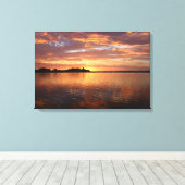 Kopermeer en Bronze meer van de zon Canvas Afdruk (Insitu (Houten vloer))