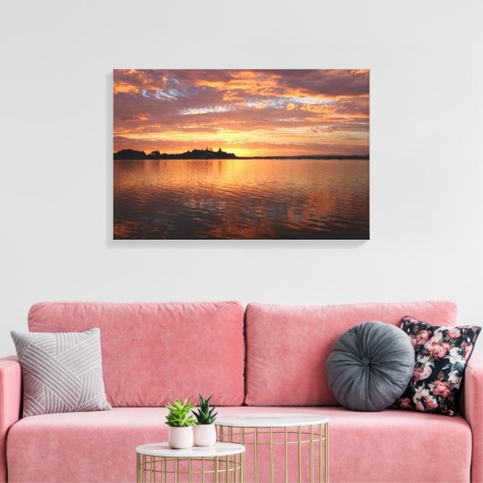 Kopermeer en Bronze meer van de zon Canvas Afdruk (Insitu (Woonkamer))
