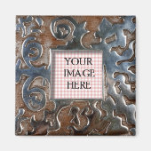 Kopermetaal wervelt Sjabloon Magneet (Voorkant)