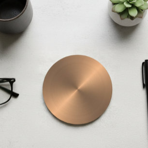 Kopermetaal ziet er cirkelvormig metaal uit ronde kartonnen onderzetter
