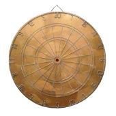 Kopermetaalhandgeborsteld Dartbord (Voorkant)