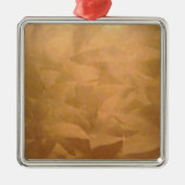 Kopermetaalhandgeborsteld Metalen Ornament (Voorkant)