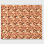 Kopermetalen chips cadeaupapier (Vlak)