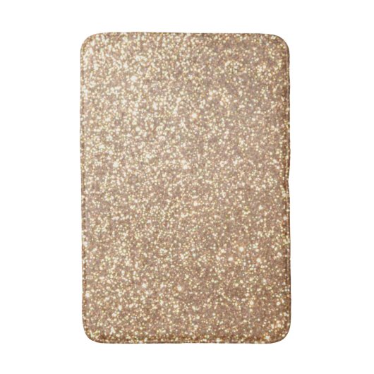Kopermetalen Roos Glitter Badmat (Voorkant Verticaal)