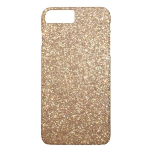 Kopermetalen Roos Glitter iPhone 8/7 Plus Hoesje