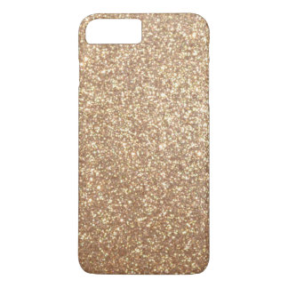 Kopermetalen Roos Glitter iPhone 8/7 Plus Hoesje
