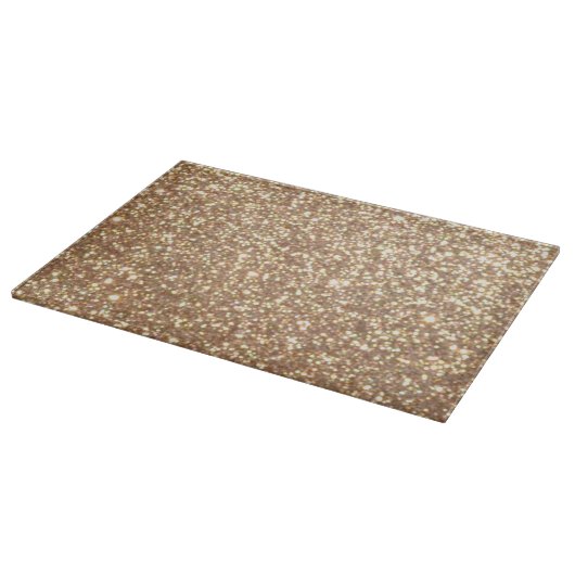 Kopermetalen Roos Glitter Snijplank (Hoek)