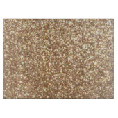 Kopermetalen Roos Glitter Snijplank (Voorkant)