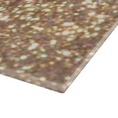 Kopermetalen Roos Glitter Snijplank (Hoek)