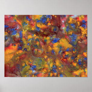 Kopermijn Abstract Acrylverf Foto Poster