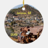 Kopermijn, Jerome, Arizona Keramisch Ornament (Achterkant)