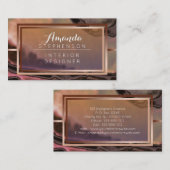 Kopermoderne Waterverf voor interieurontwerp Visitekaartje (Voorkant / Achterkant)