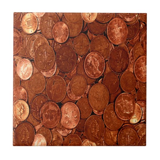 Kopermunten Tegeltje (Voorkant)