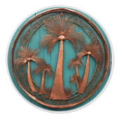 Koperpalmboom Keramische Knop (Voorkant)