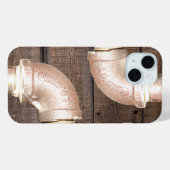 Koperpijp met achtergrond verouderde bordjes Case-Mate iPhone case (Achterkant (horizontaal))