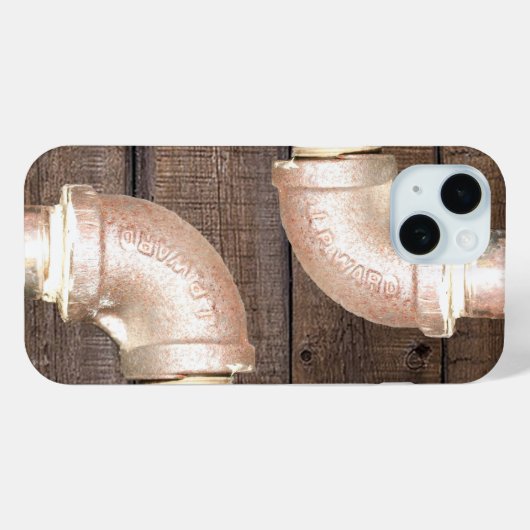 Koperpijp met achtergrond verouderde bordjes Case-Mate iPhone case (Achterkant (horizontaal))