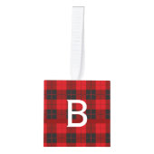 Koperplaat Monogram Buffel Plaid Flanel Decoratie (Voorkant)