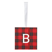 Koperplaat Monogram Buffel Plaid Flanel Decoratie (Rechts)