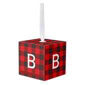 Koperplaat Monogram Buffel Plaid Flanel Decoratie (Achter hoekig)