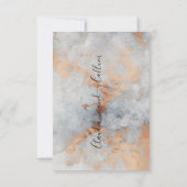 Koperquarry Weddenschap No Meal Choice RSVP-kaart RSVP Kaartje (Achterkant)