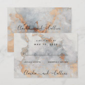 Koperquarry Weddenschap No Meal Choice RSVP-kaart RSVP Kaartje (Voorkant / Achterkant)