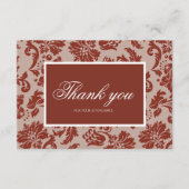 Koperroest aangepaste bedankkaart (Voorkant)