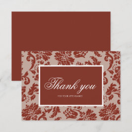 Koperroest aangepaste bedankkaart