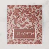 Koperroestdemper, aangepaste r.s.v.p.-kaart plaatskaartje (Buitenkant ongevouwen)