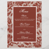 Koperroestdemper voor bruiloft, plat menu (Voorkant)