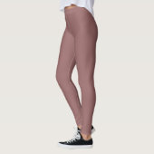 Koperroze Kleur Effen Vlak Leggings (Links)