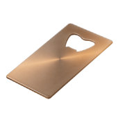 Koperschijn Creditkaart Flessenopener (Voorkant Gekanteld)