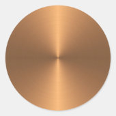 Koperschijn Ronde Sticker (Voorkant)