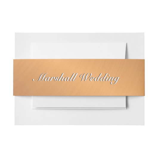 Koperschijn Uitnodigingen Wikkel (Voorkant Voorbeeld)