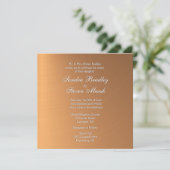 Kopershine Wedding Uitnodiging (Staand voorkant)