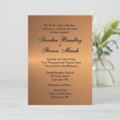 Kopershine Wedding Uitnodiging (Staand voorkant)