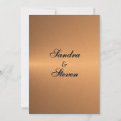 Kopershine Wedding Uitnodiging (Achterkant)