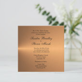 Kopershine Wedding Uitnodiging (Staand voorkant)