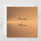 Kopershine Wedding Uitnodiging (Achterkant)