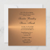 Kopershine Wedding Uitnodiging (Voorkant)
