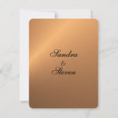 Kopershine Wedding Uitnodiging (Achterkant)