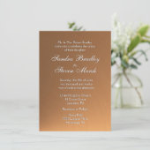 Kopershine Wedding Uitnodiging (Staand voorkant)