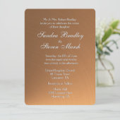 Kopershine Wedding Uitnodiging (Staand voorkant)