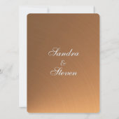 Kopershine Wedding Uitnodiging (Achterkant)