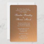 Kopershine Wedding Uitnodiging (Voorkant)