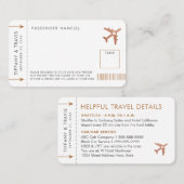 Koperskaart voor instapkaarten plaatskaartje (Voorkant / Achterkant)