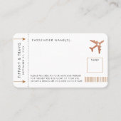 Koperskaart voor instapkaarten plaatskaartje (Voorkant)