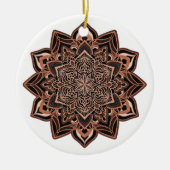 Kopersneeuwvlok op keramisch Ornament (Voorkant)