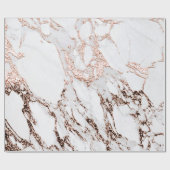 Kopersteen Roos White Metal Gray Carrara Marble St Cadeaupapier (Vlak)
