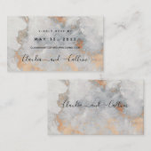 Kopersteengroeve Bruiloft Online RSVP-kaart Visitekaartje (Voorkant / Achterkant)