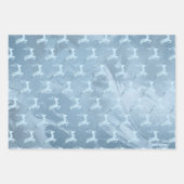 Kopersvlees Roos gouden kerstrendierpatronen marme Inpakpapier Vel (Voorkant 3)